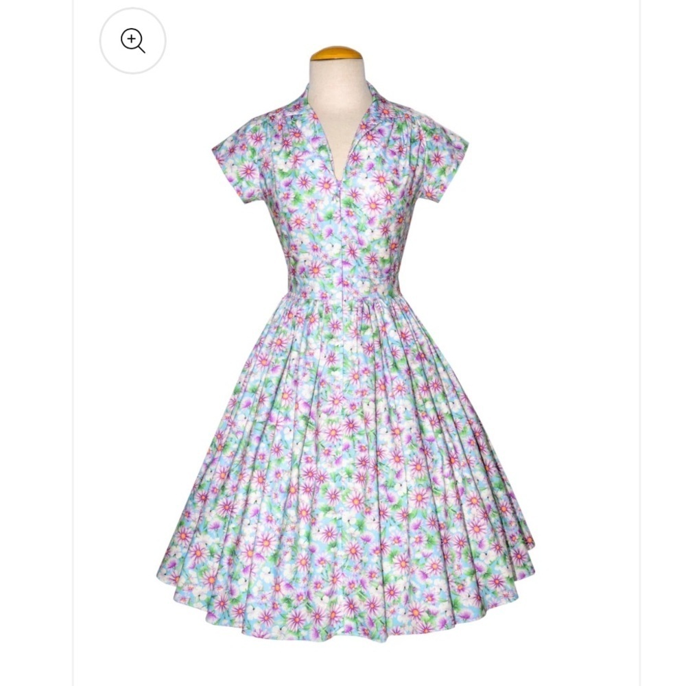 Bernie Dexter Kelly Oh Honey Floral Pinup Dress Size Small